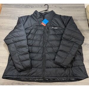 Men's Columbia Autumn Park Down Omni Heat Hooded Jacket 6X NWT Black Outdoor